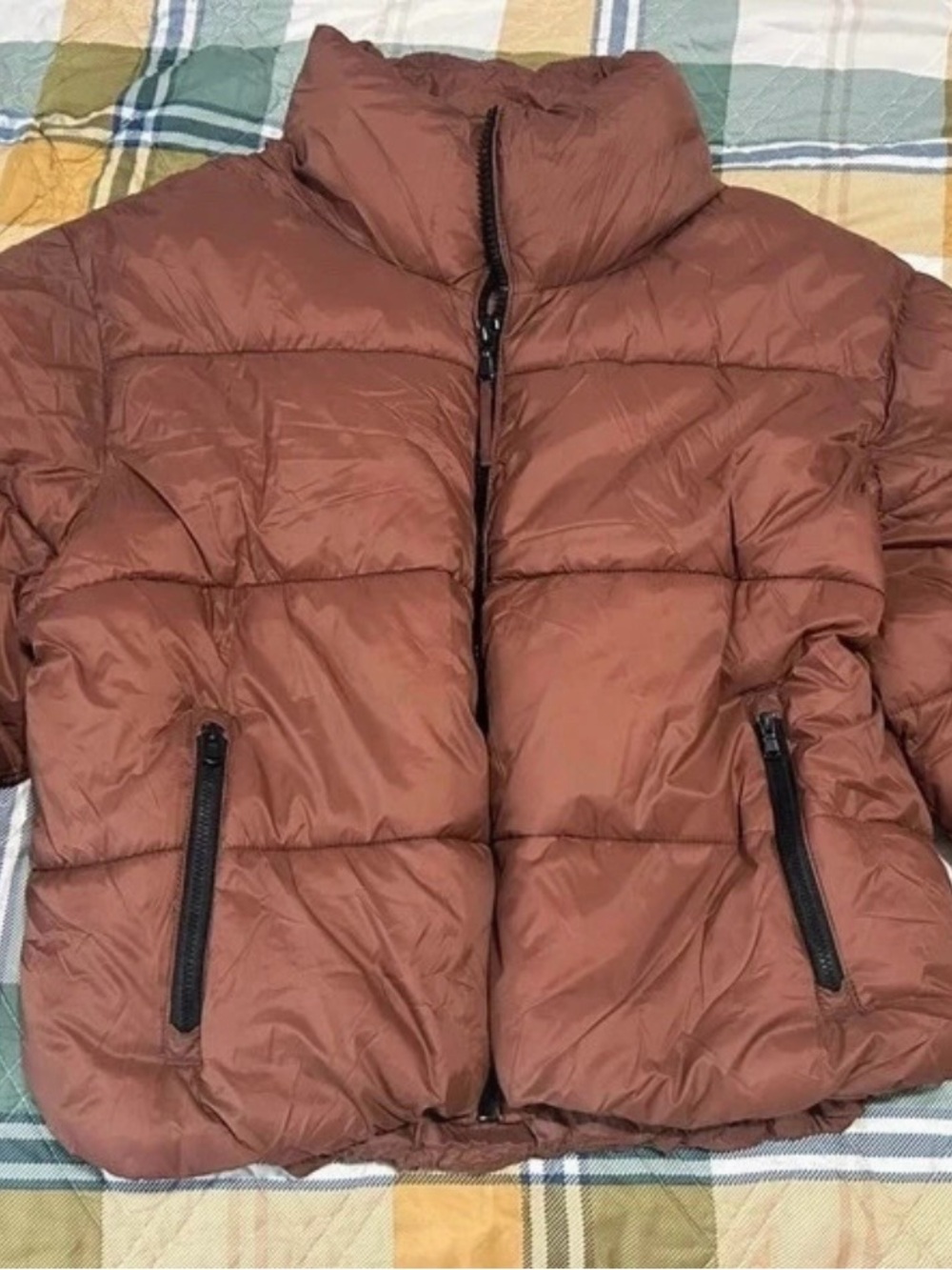 Old Navy Brown Quilted Puffer Jacket